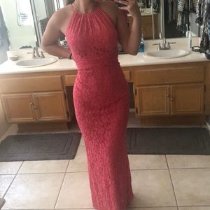 Pink Adriana Papell Lace Dress